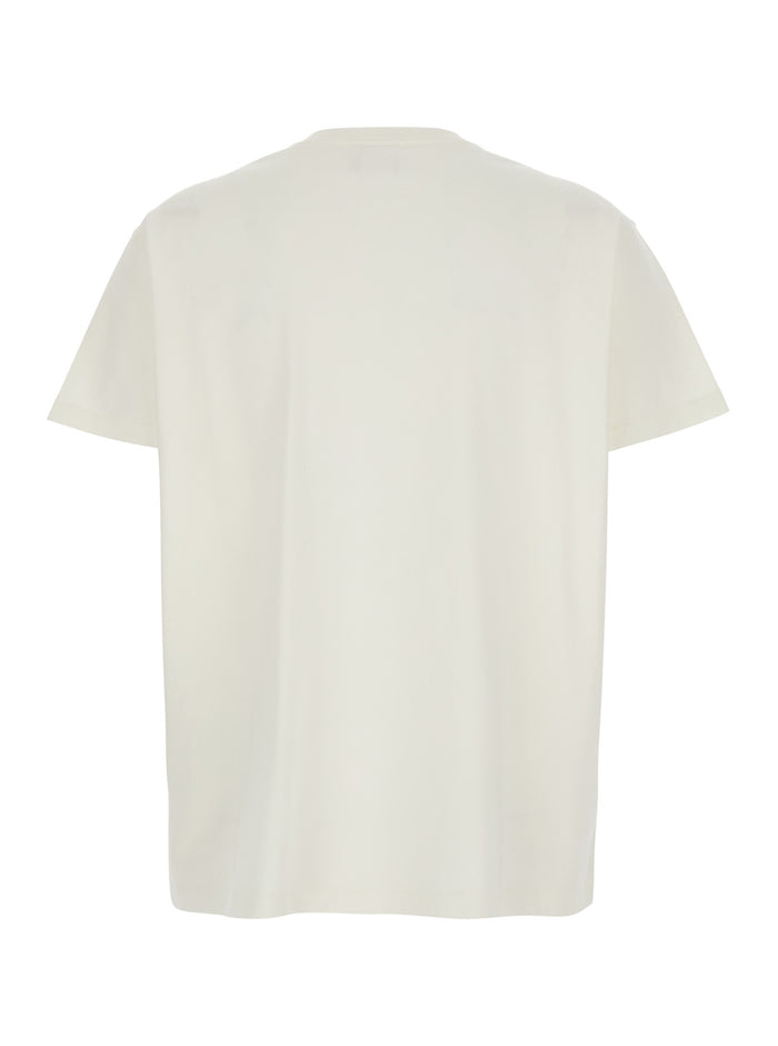 White T-Shirt With Round Neckline And Short Sleeves Cotton For Women Tshirts Polo Shirts