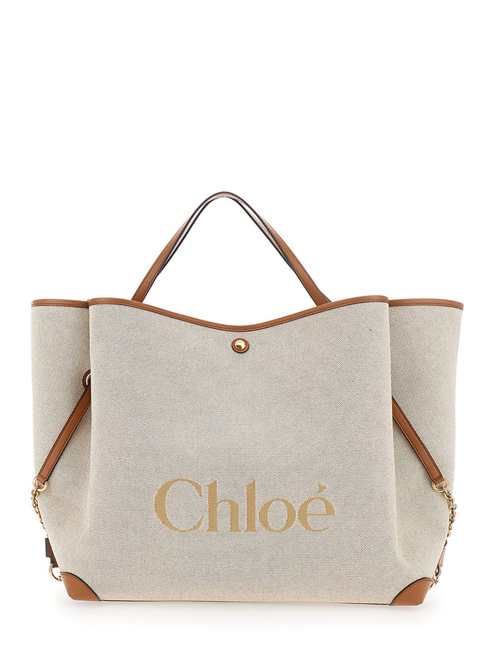 S654 - Chloé Clover Brown Tote Bags