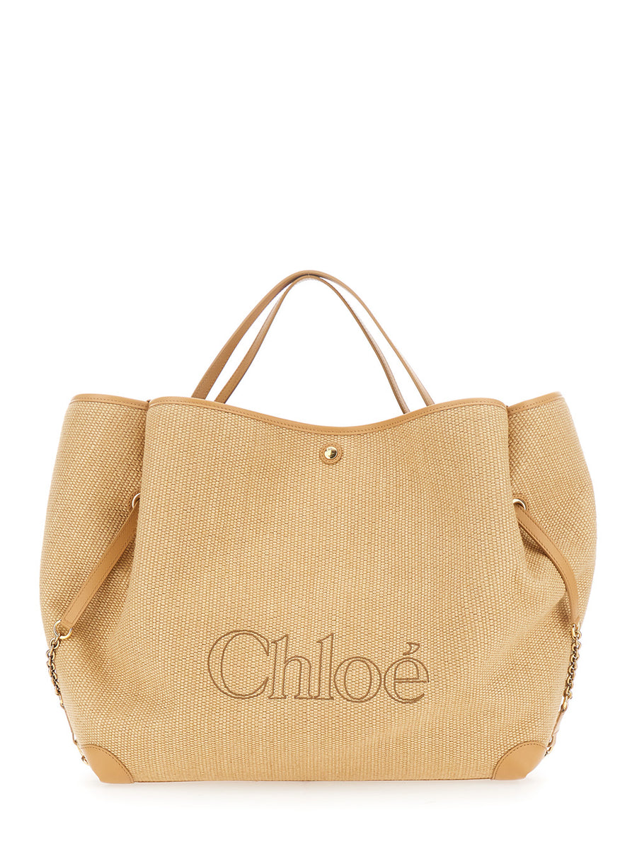 Tote Bag Clover Beige Fabric