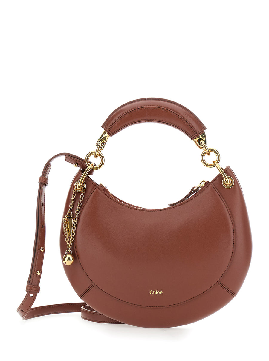 Handbag Banana Brown Leather Lambskin Handbags