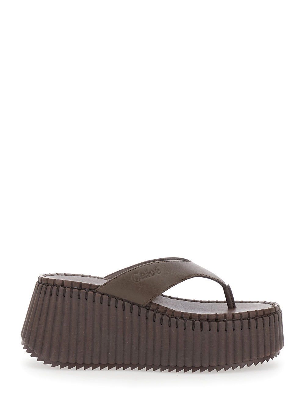 10x - Nama Brown Leather Flat Shoes