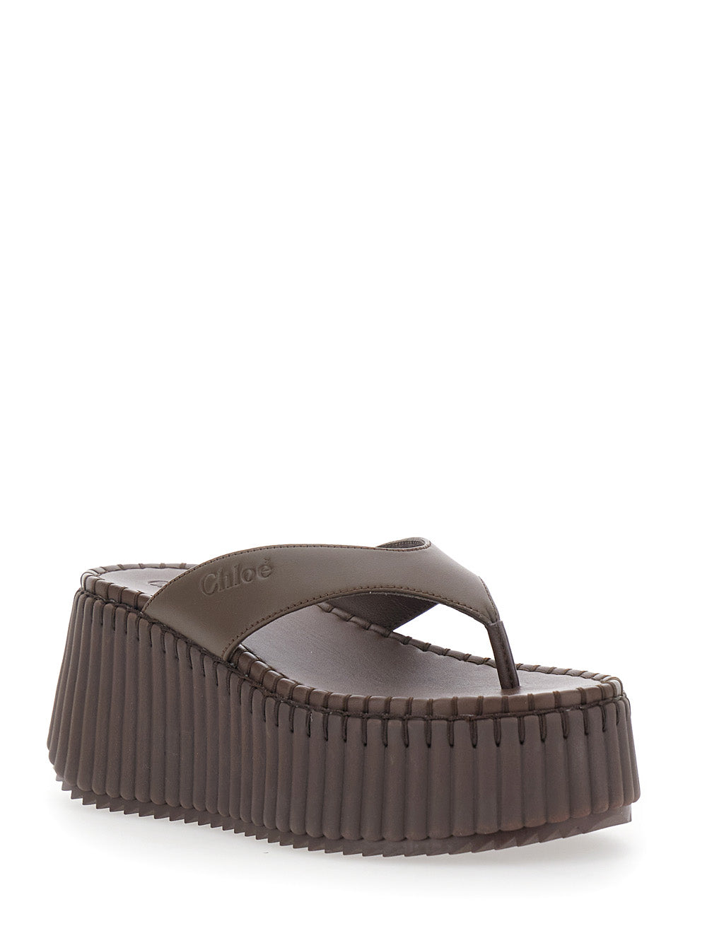 10x - Nama Brown Leather Flat Shoes