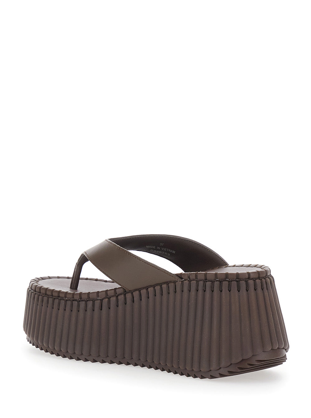10x - Nama Brown Leather Flat Shoes