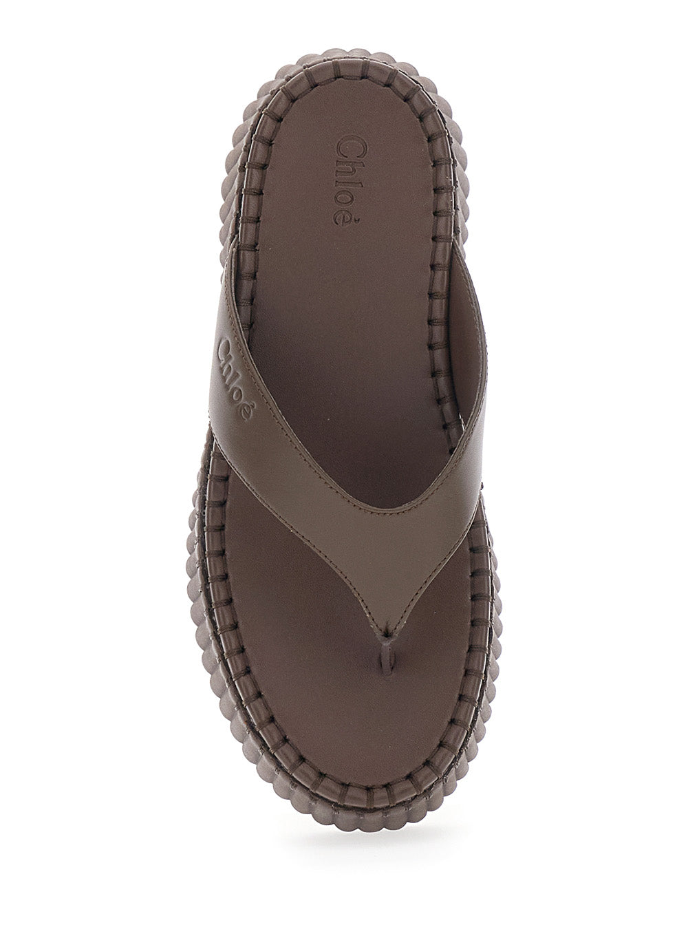 10x - Nama Brown Leather Flat Shoes