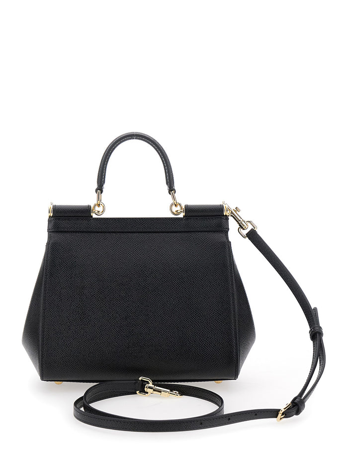 Sicily Medium Black Hand Bags