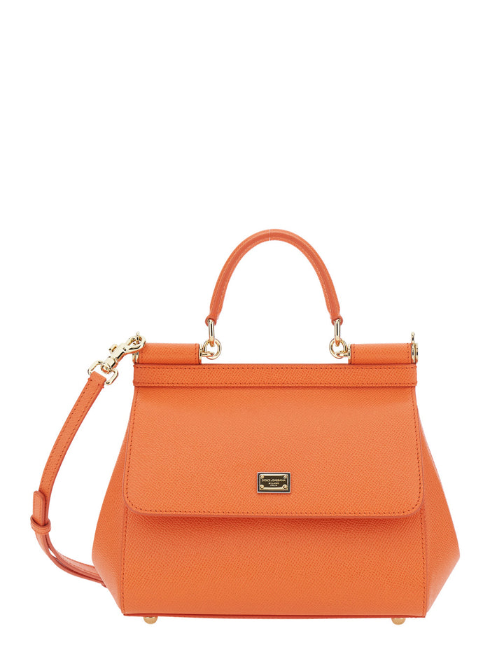 Sicily Medium Orange Hand Bags
