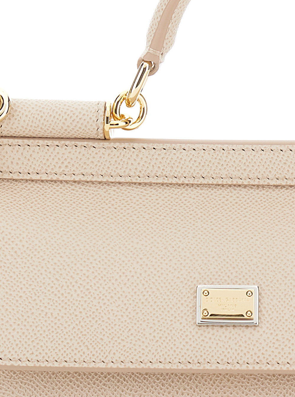 Sicily Pink Handbag With Adjustable And Removable Shoulder Strap Logo Plate On The Front Leather For Women Hand Bags