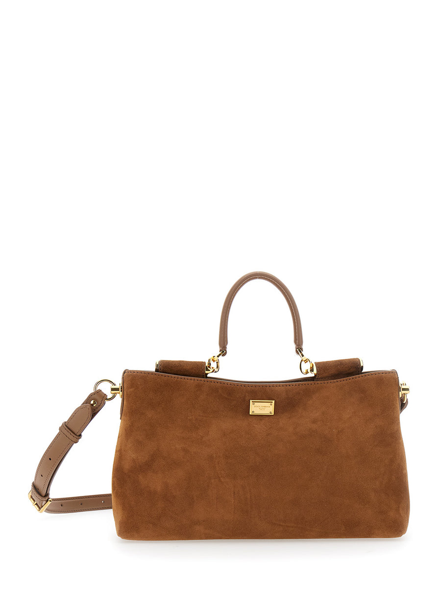 Shoulder Bag Vittoria Beige Suede