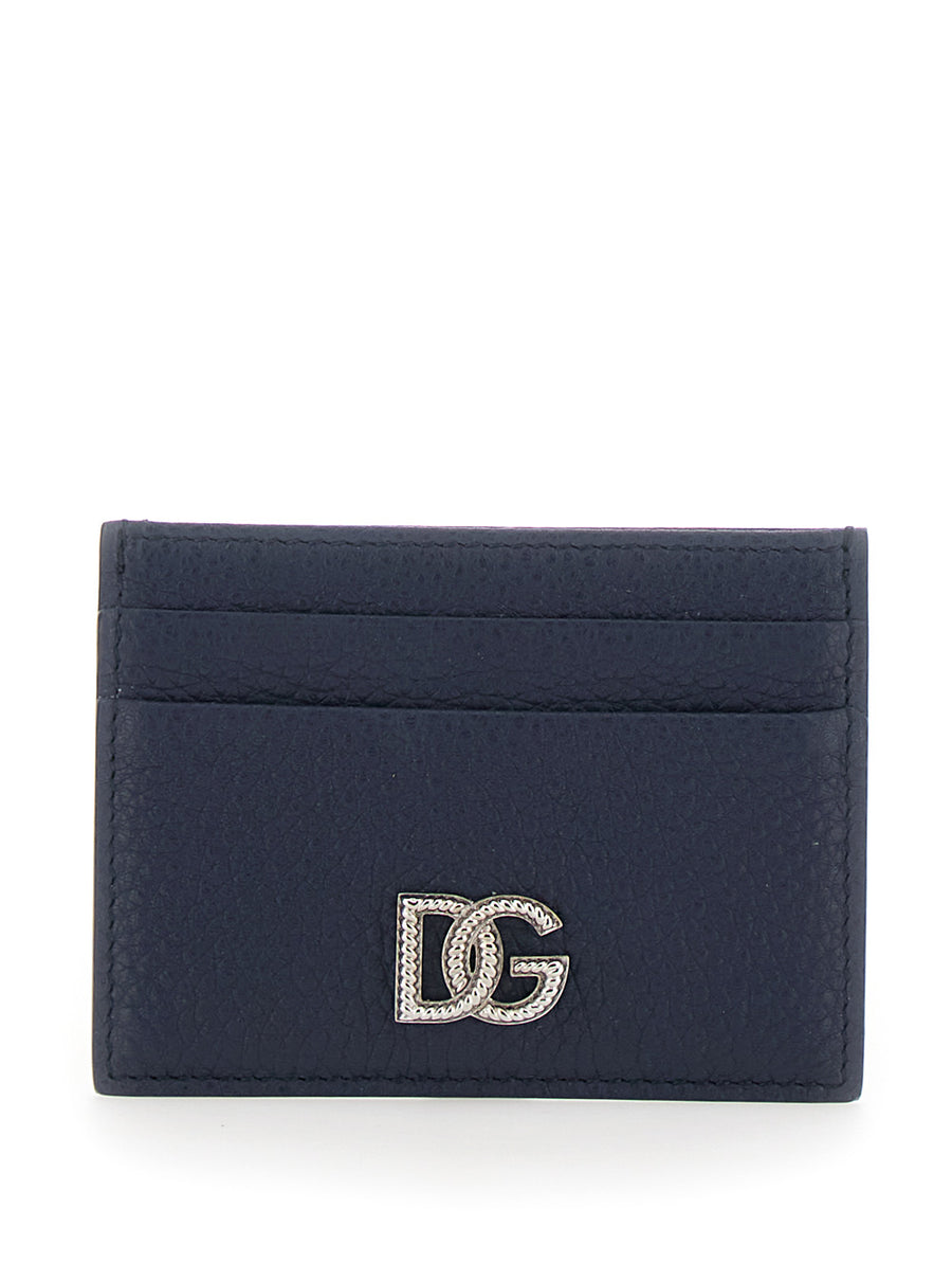 Card Holder Blue Leather Accessory