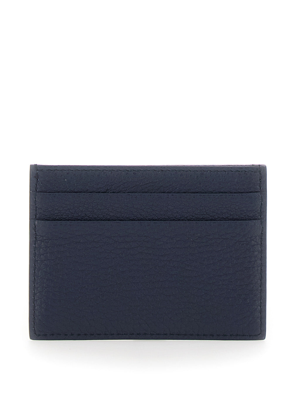 Grained Logo Trochon Dg Blu Leather Products