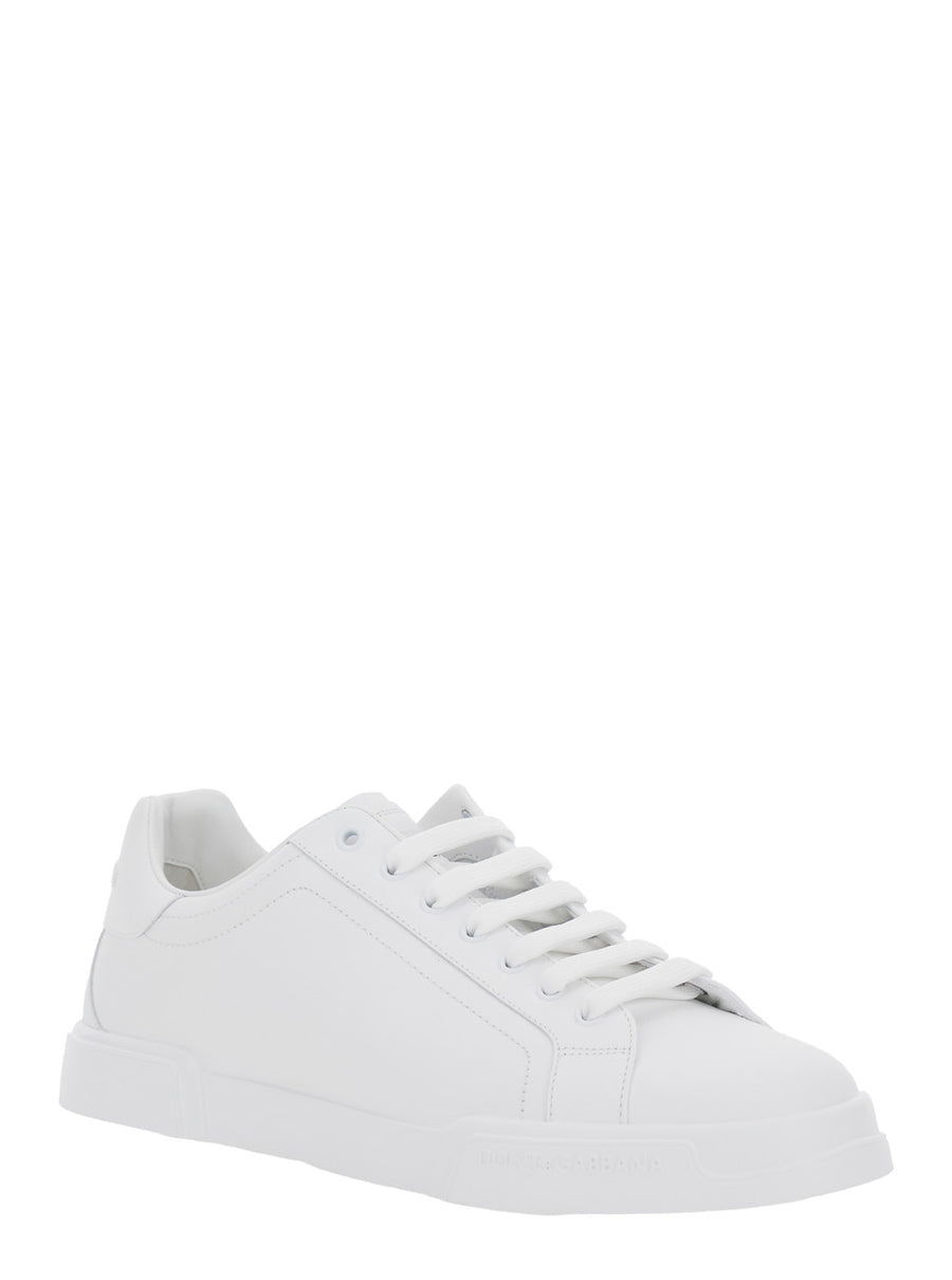 Sneaker Portofino Light White Leather Cotton Trainers