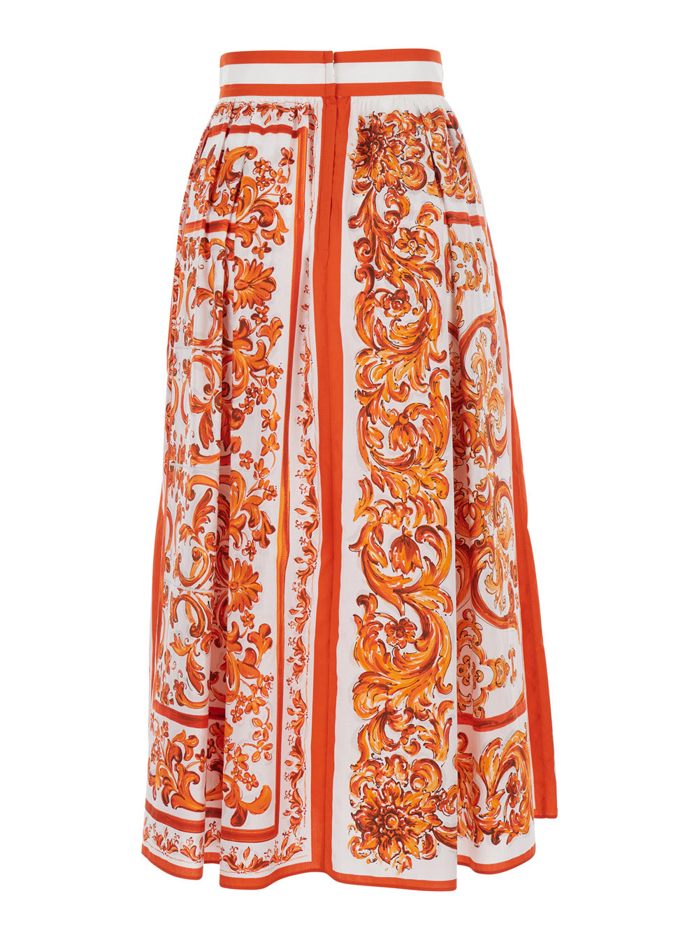 Maiolica Midi Skirt Orange