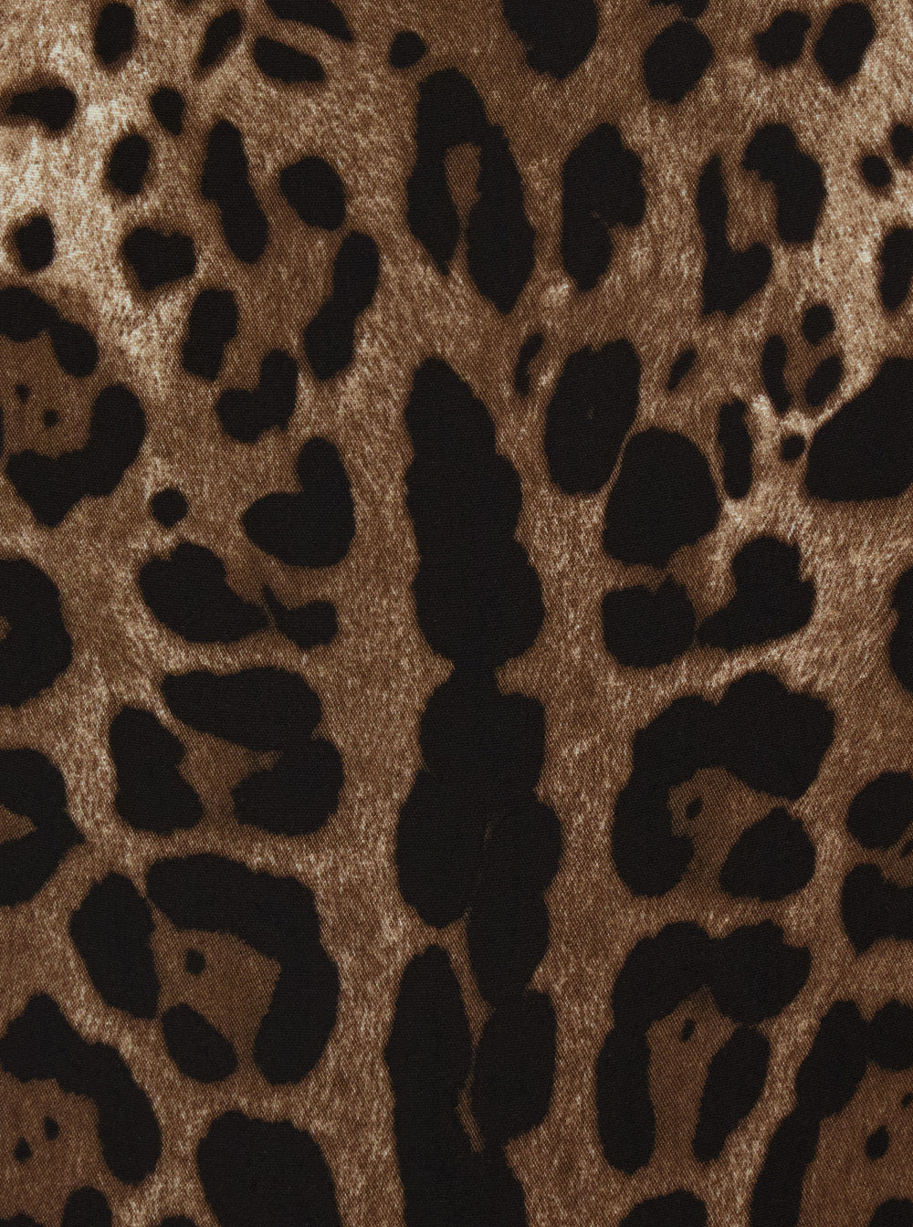 Animalier Print Long Sleeves Midi Dress Brown