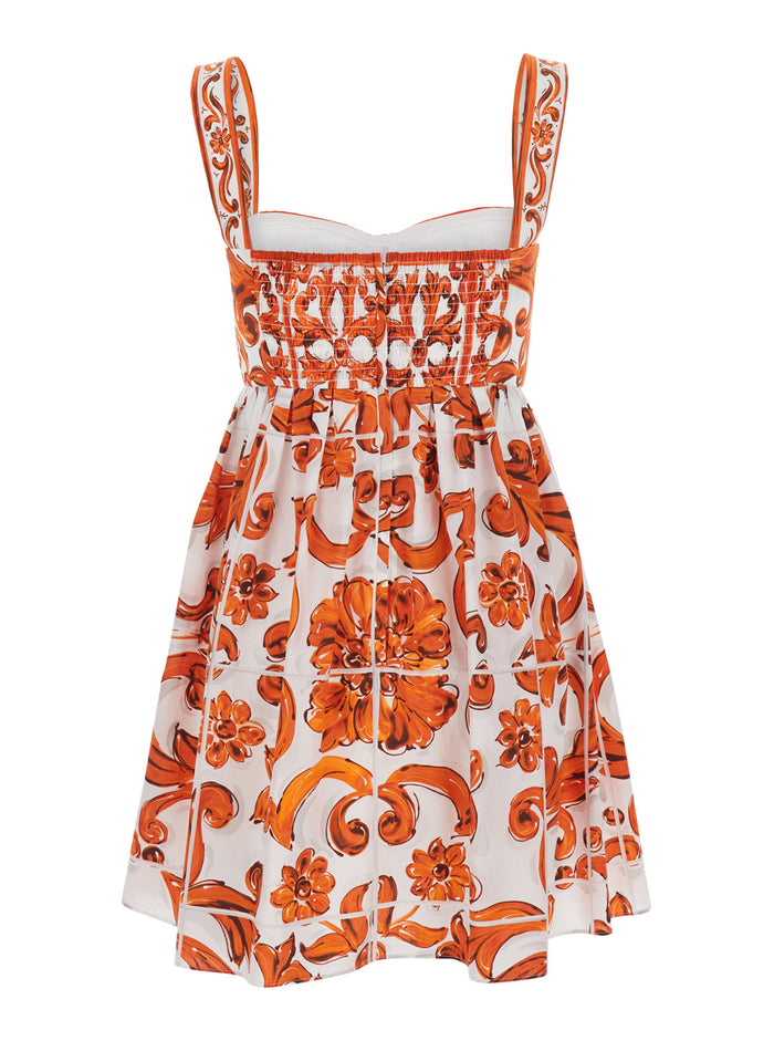 Maiolica Mini Dress Orange