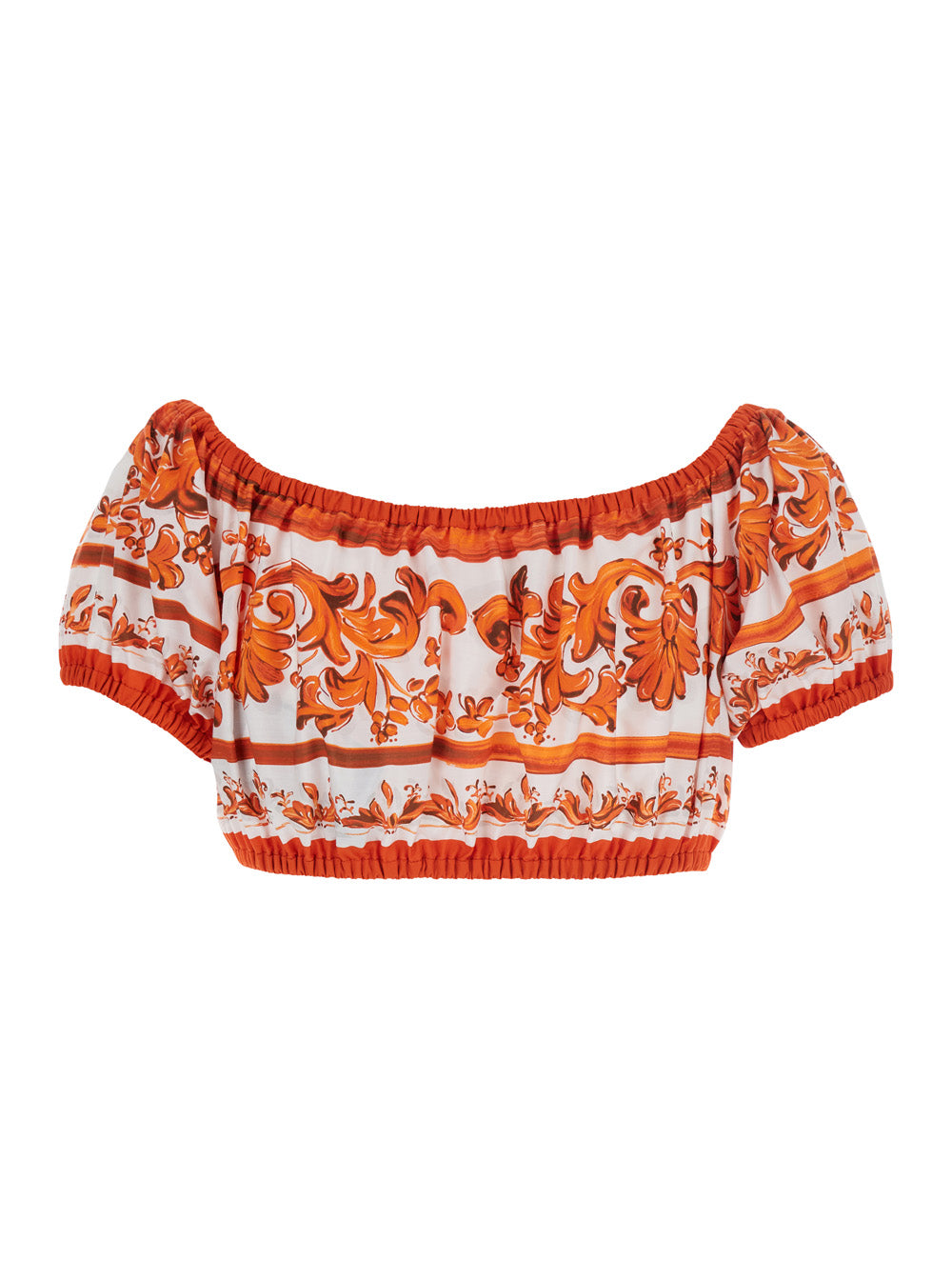 Maiolica Top Orange Tops