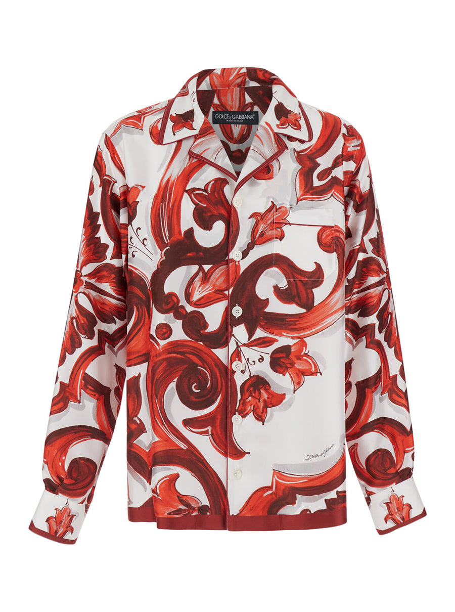 Shirt With Hawaii Collar Silk Multicolour