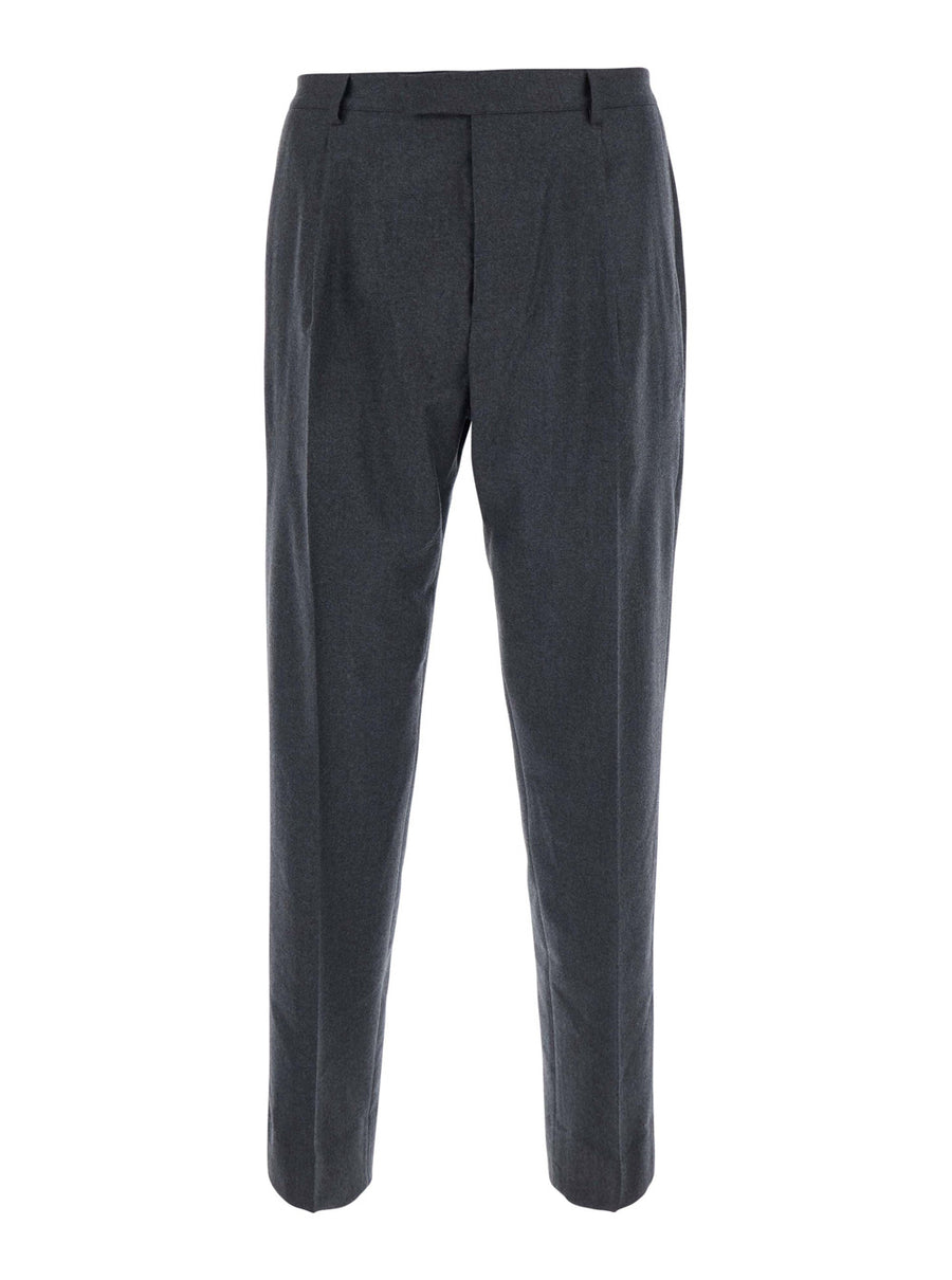 Straight-Leg Trousers Oversease Grey Technical Fabric