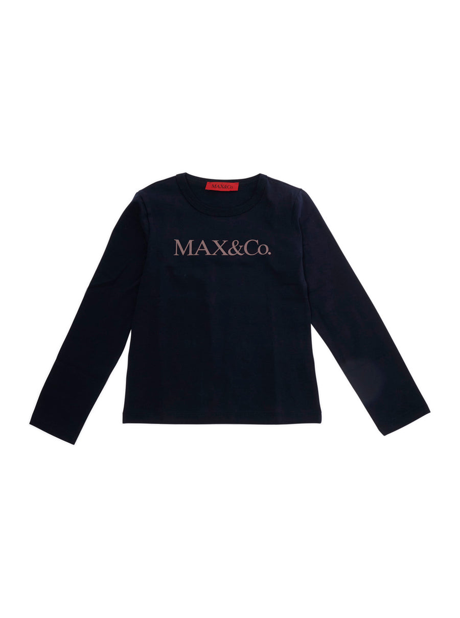 Long-Sleeved T-Shirt Blue Cotton