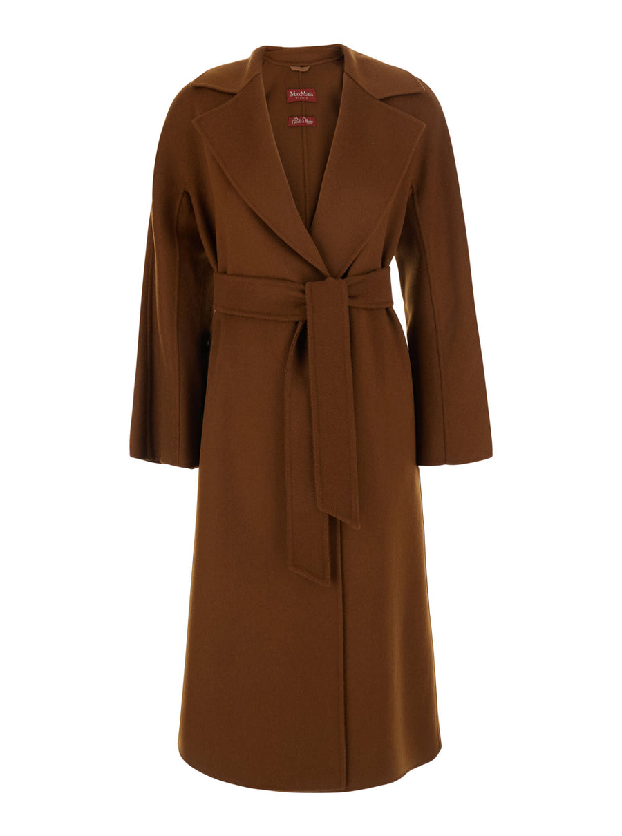 Coat Wool-Cashmere Blend Brown