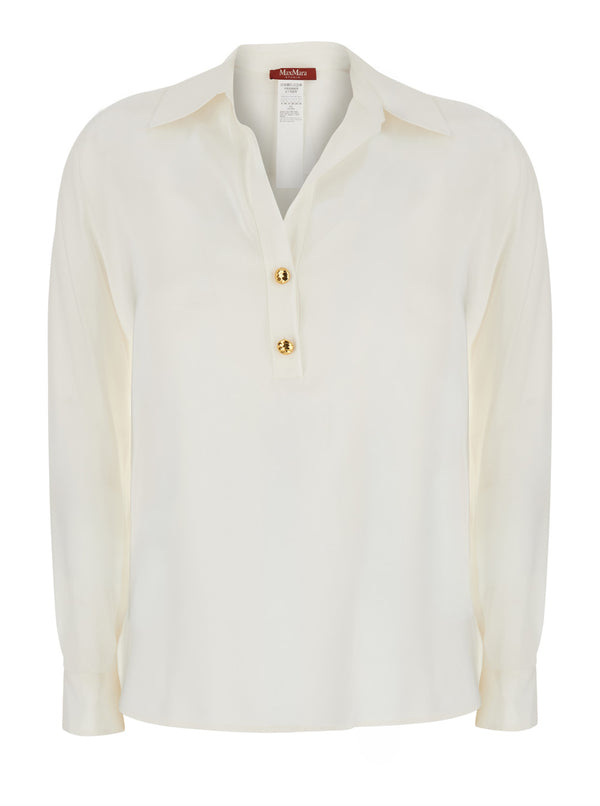 Shirt Mstaia White Silk Blouses