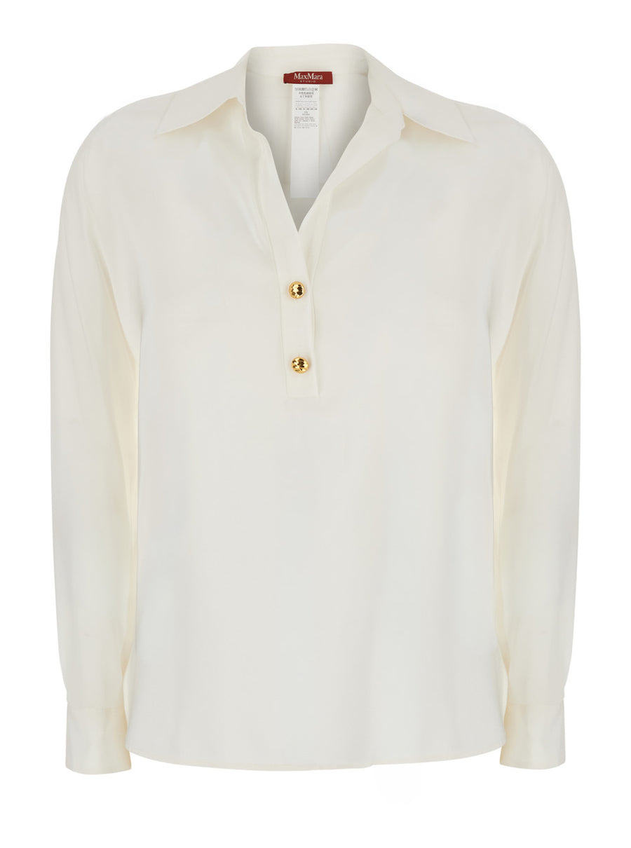 Shirt Mstaia White Silk Blouses