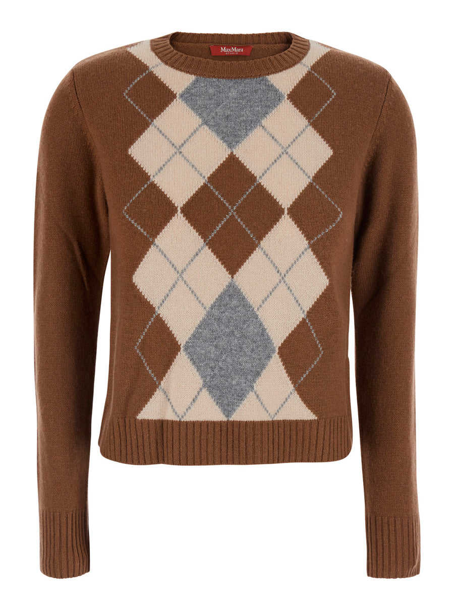 Sweater Mstfaraone Brown Wool Tops
