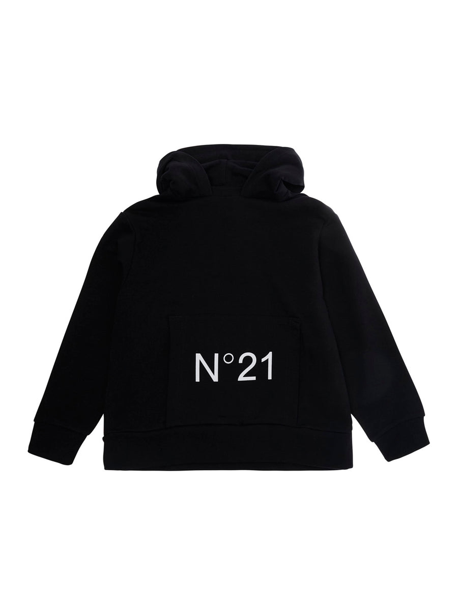 Hoodie Black Cotton Hoods & Sweatshirts