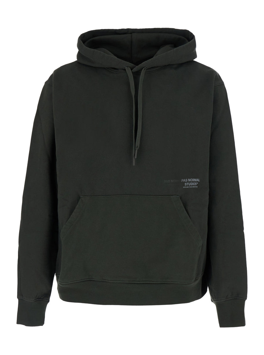 Hoodie Off-Race Green Tech Fabric Cotton Sweater