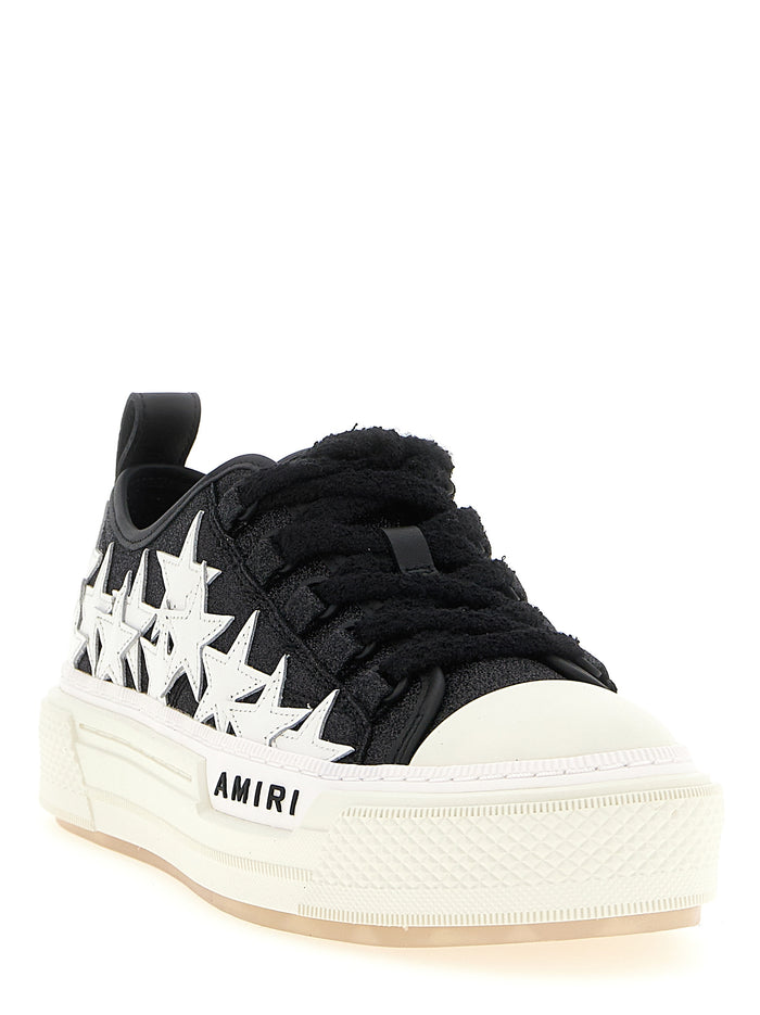 Glitter Stars Court Low sneakers White/black Calfskin Leather (bos Taurus)