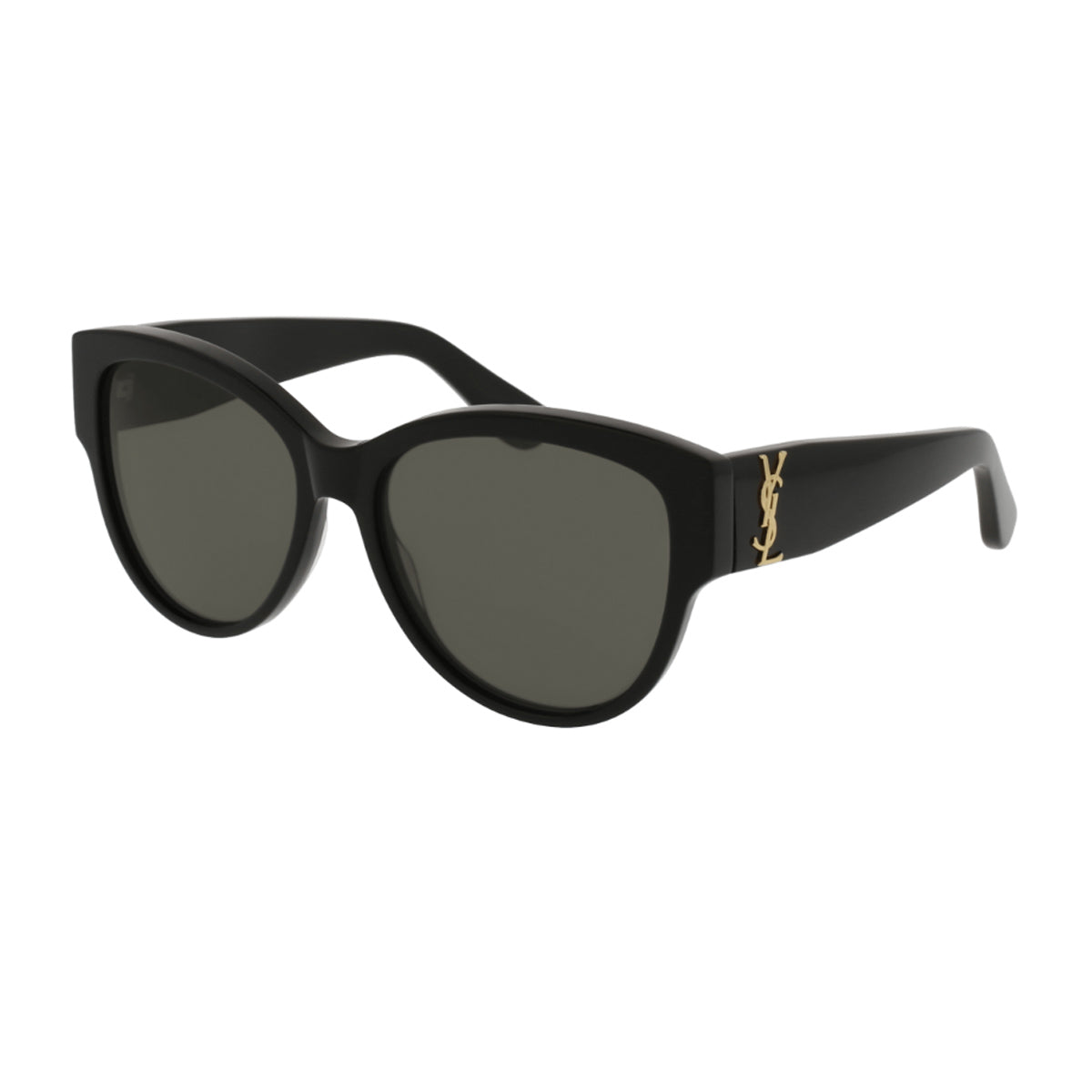 Saint Laurent SL M3 Linea Monogram 002 Black Grey Nero Recycled Acetate Occhiali Da Sole
