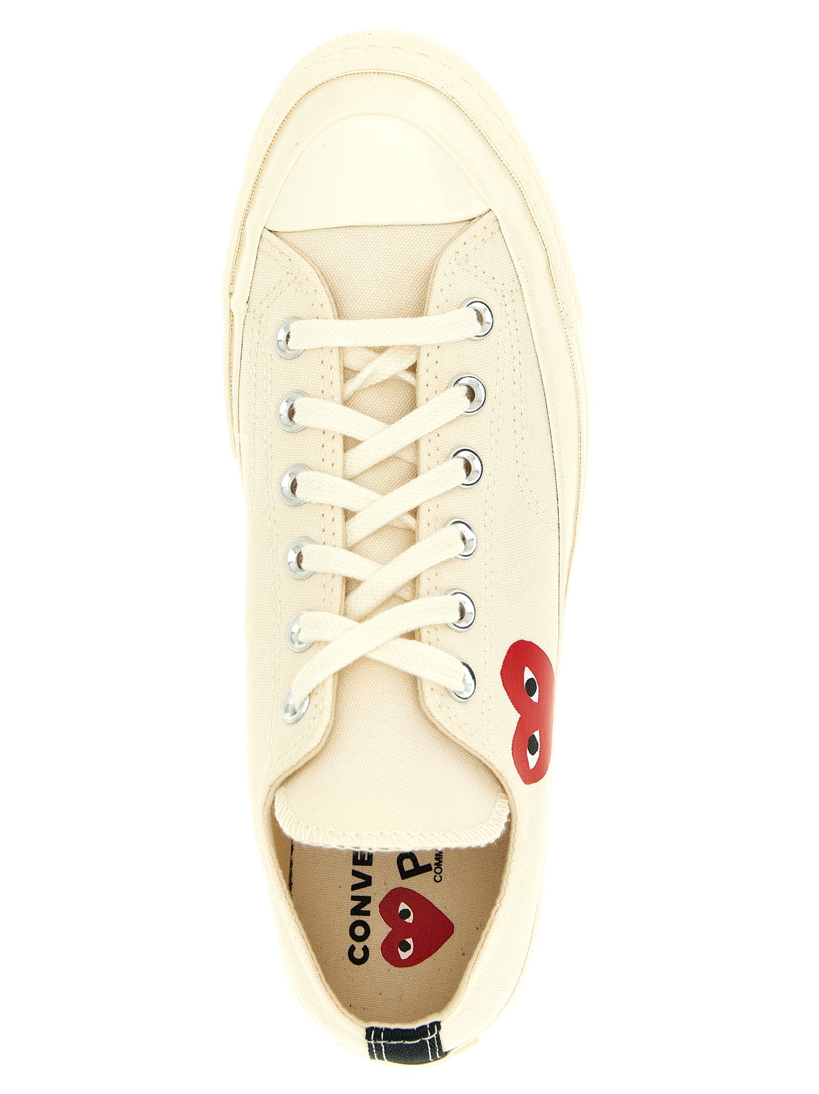 Comme des Garçons sneakers Play x Converse White Cotton