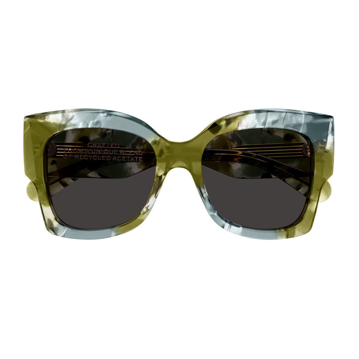 Chloé CH0252S Linea Gayia 006 Green Grey Multicolore Recycled Acetate Occhiali Da Sole