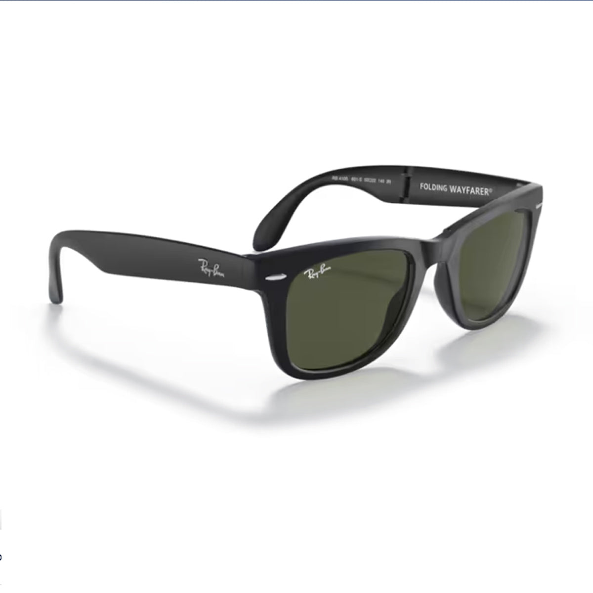 Ray- Ban RB4105 - Folding wayfarer 601s Nero Matte Acetato Occhiali Da Sole