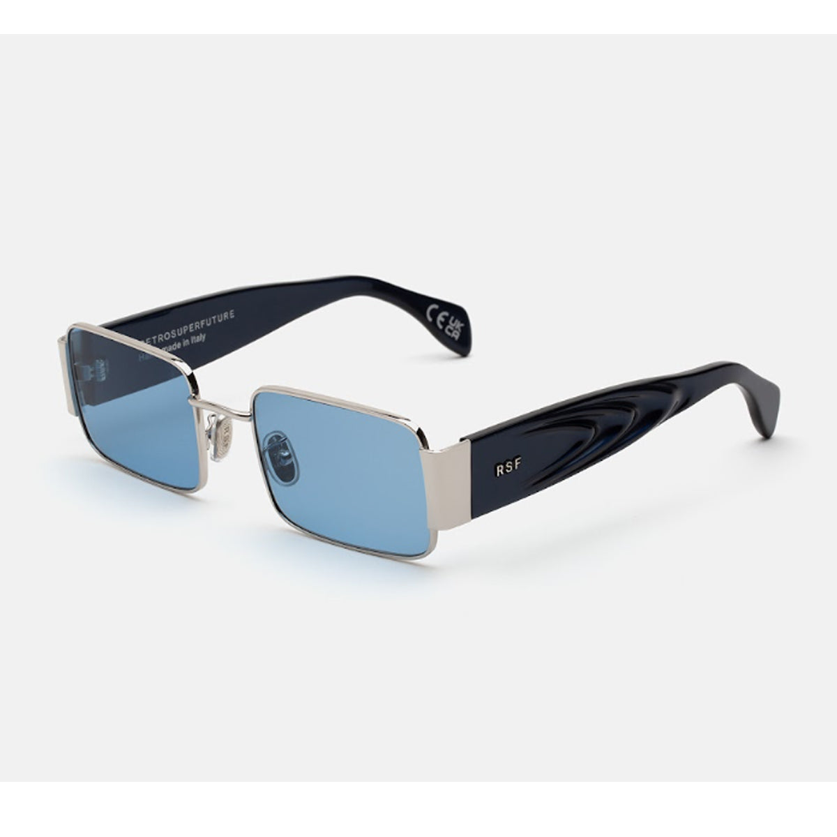Retrosuperfuture Z METALLIC BLUE Silver Argento Acetate/metal Occhiali Da Sole
