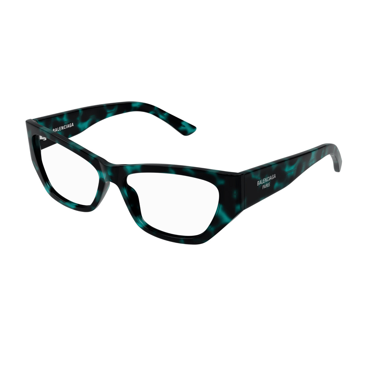 Balenciaga BB0372O Linea Everyday 003 Havana Blu Transparent Multicolore Acetate Occhiali Da Vista