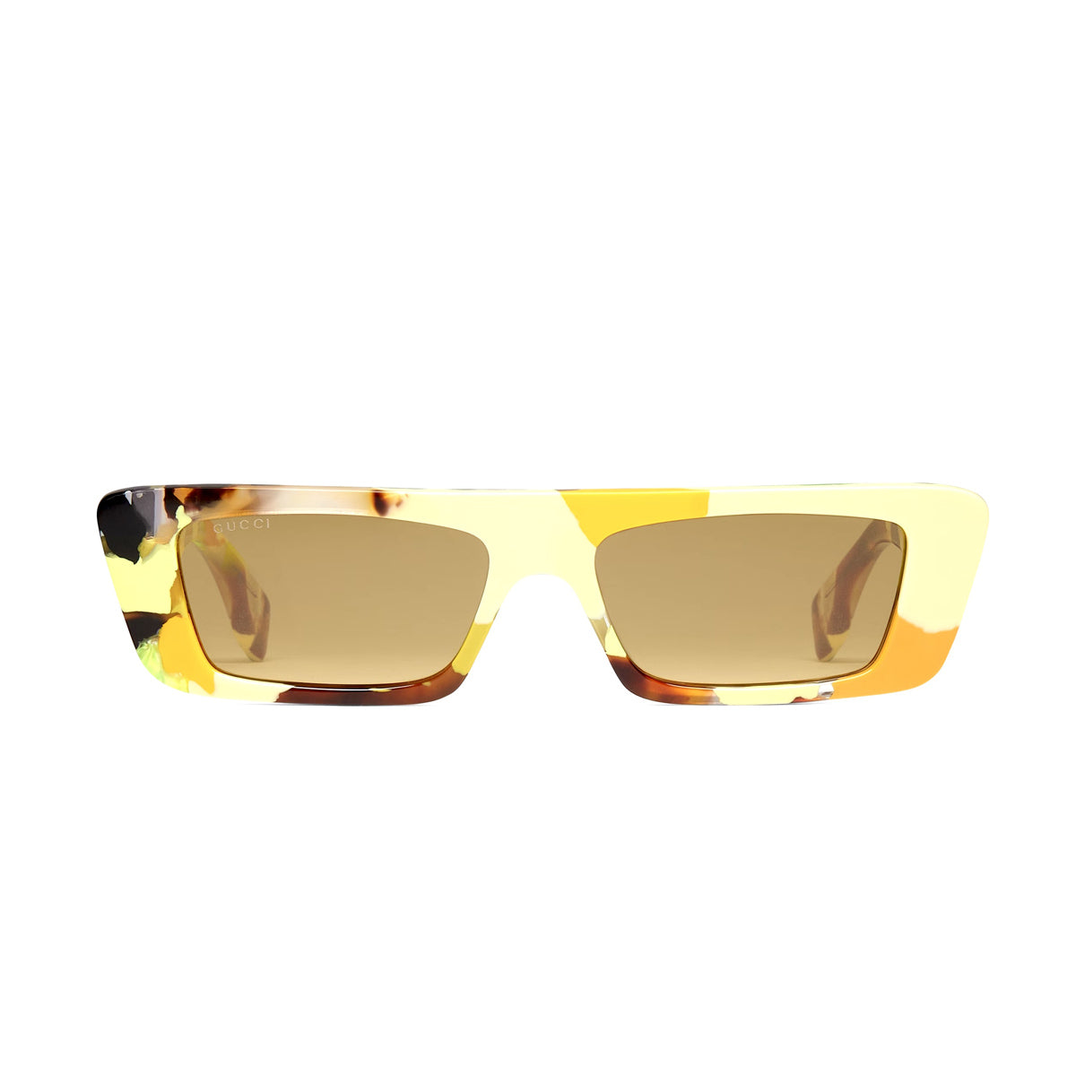 GG1625S Linea Lettering 001 Giallo Recycled Acetate Occhiali Sole