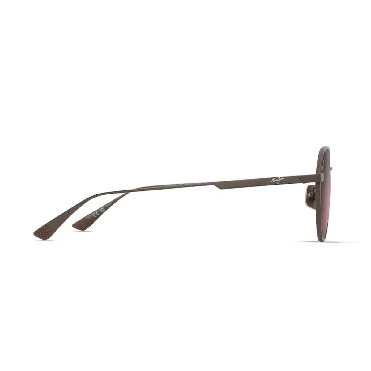 Maui Jim KAULANA AF rose shiny bro Marrone Titanium Occhiali Sole
