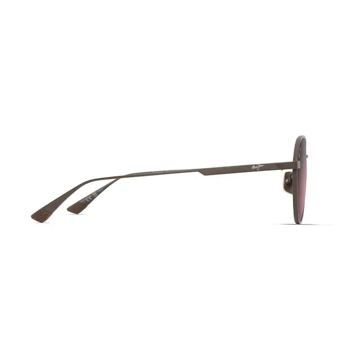 Maui Jim KAULANA AF rose shiny bro Marrone Titanium Occhiali Sole