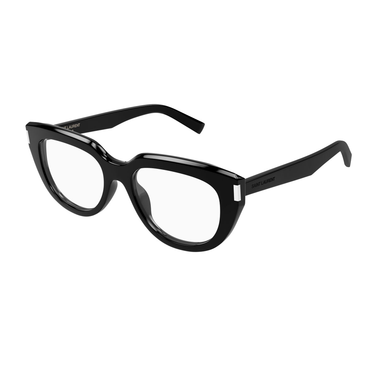 Saint Laurent SL 828 Linea Corner Angle 001 Black Nero Recycled Acetate Occhiali Da Vista