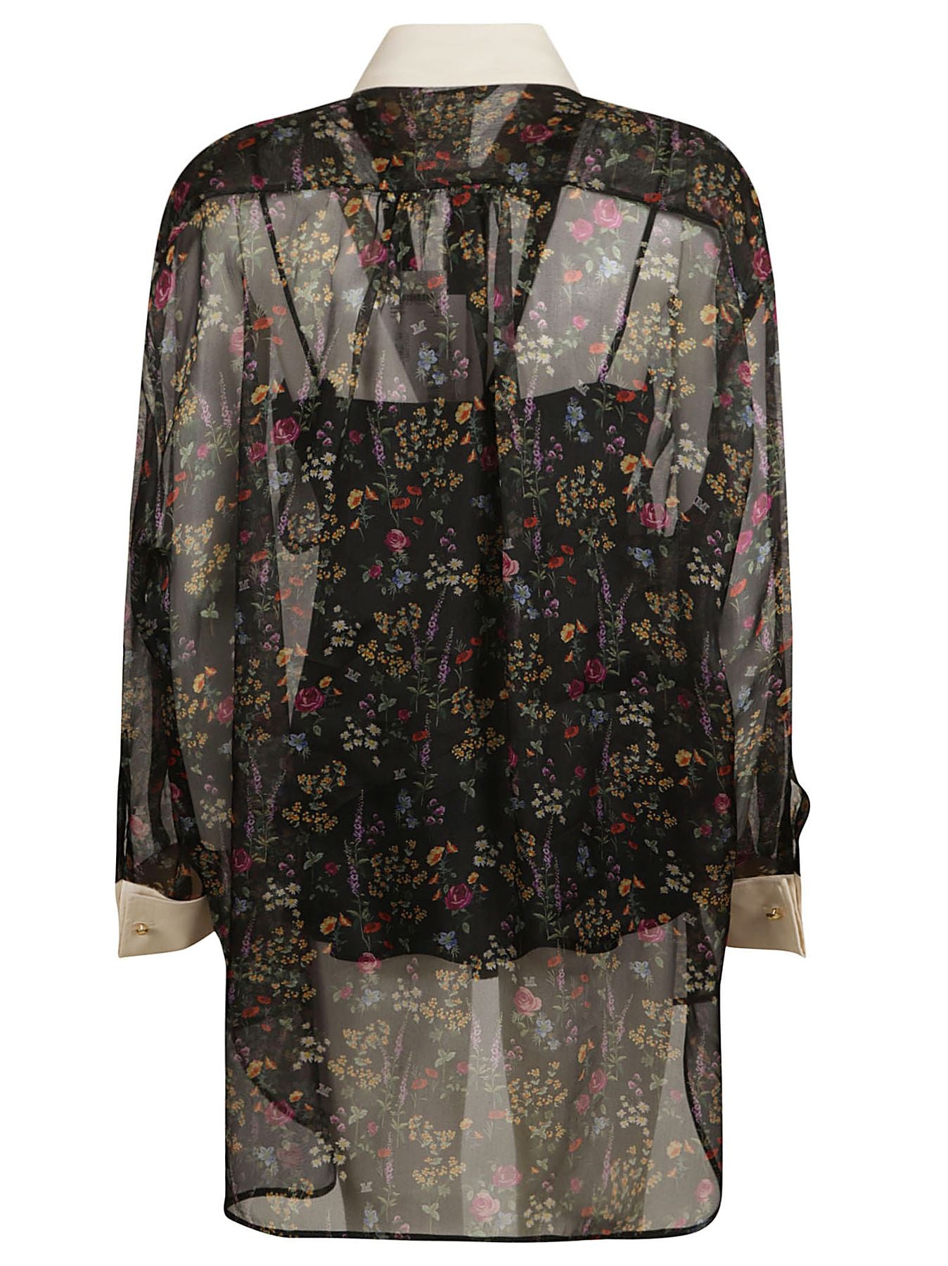 MAROCCO Nero Acetate Silk Polyamide Camicia