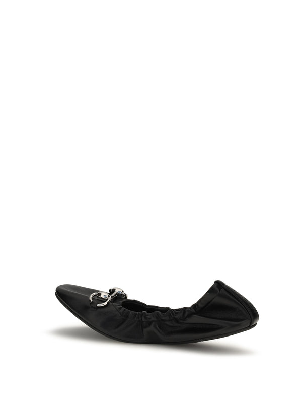 Ballerina Flats Prima Ballerinas Black Calf Leather Shoes