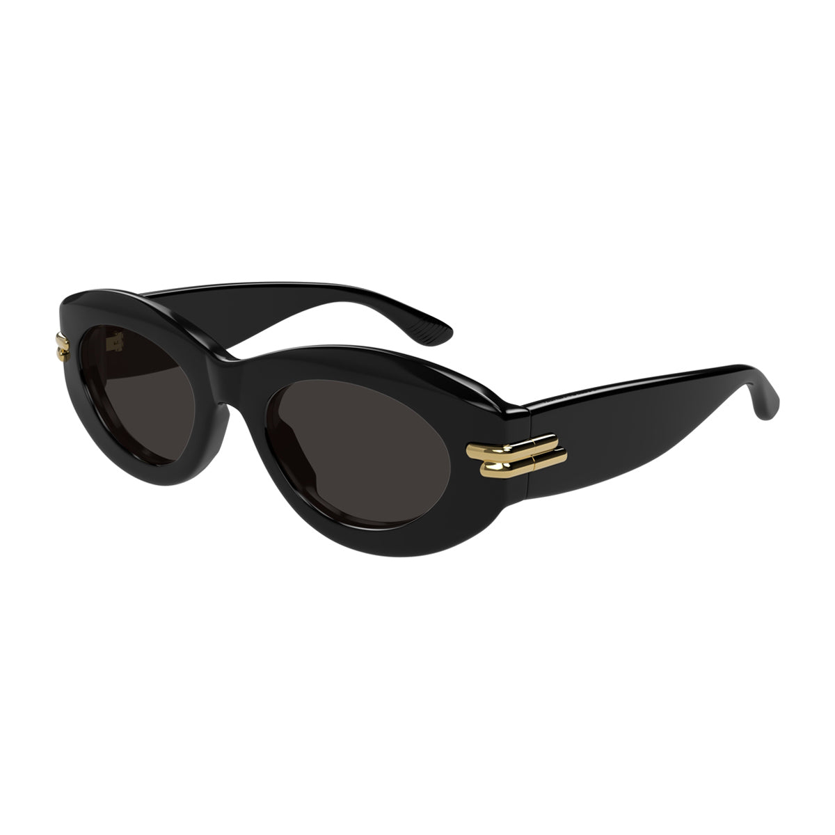Bottega Veneta BV1322S Linea Mitre 001 Black Grey Nero Recycled Acetate Occhiali Da Sole