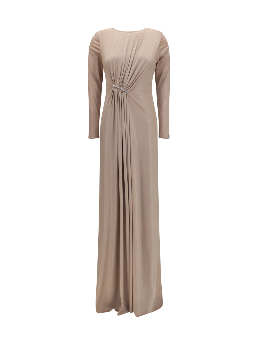 Nissa 100% Polyester dress in beige