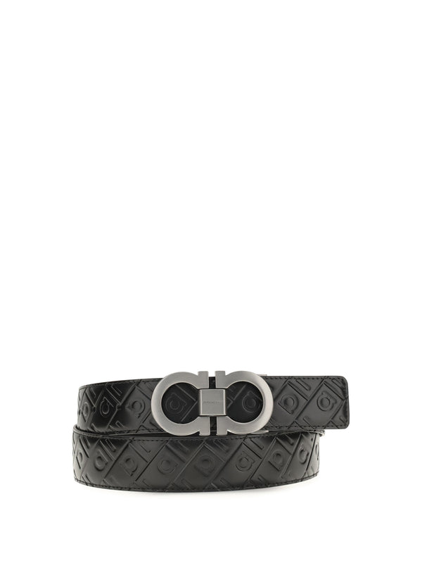 Ferragamo 100% Calf Leather Bos Taurus belt in black