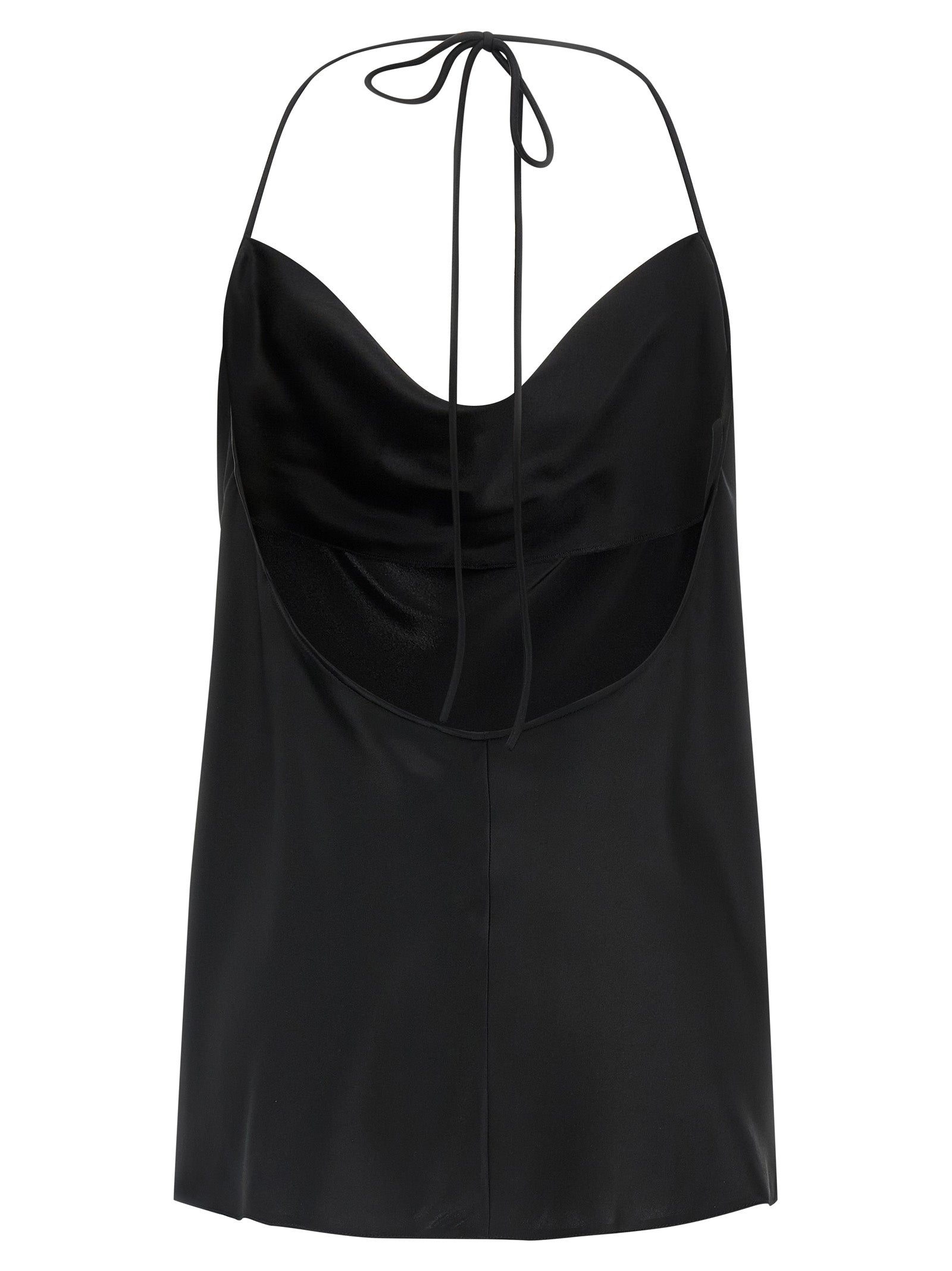 Silk Top Black Tops