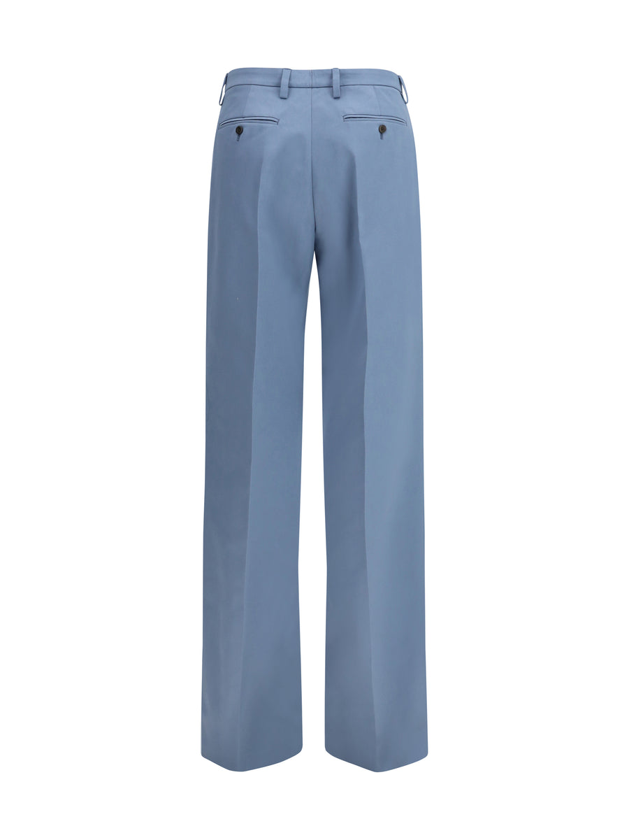 Cotton Chino Pants — Aviation Blue Trousers