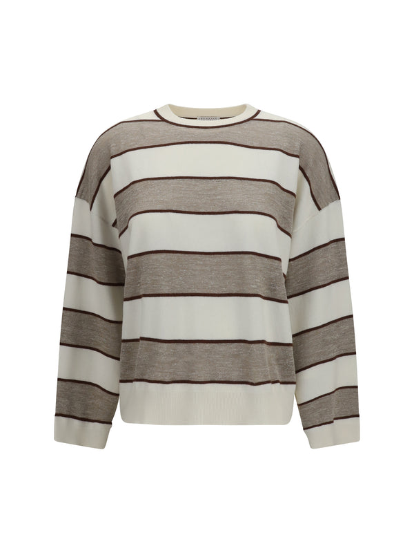 Sweater Merino Wool Panama-Chocolate-Beige Panama/chocolate/beige (ovis Aries)
