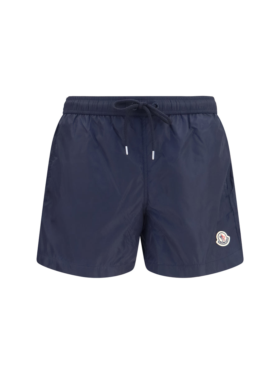 Moncler 100% Polyamide swim shorts in navy