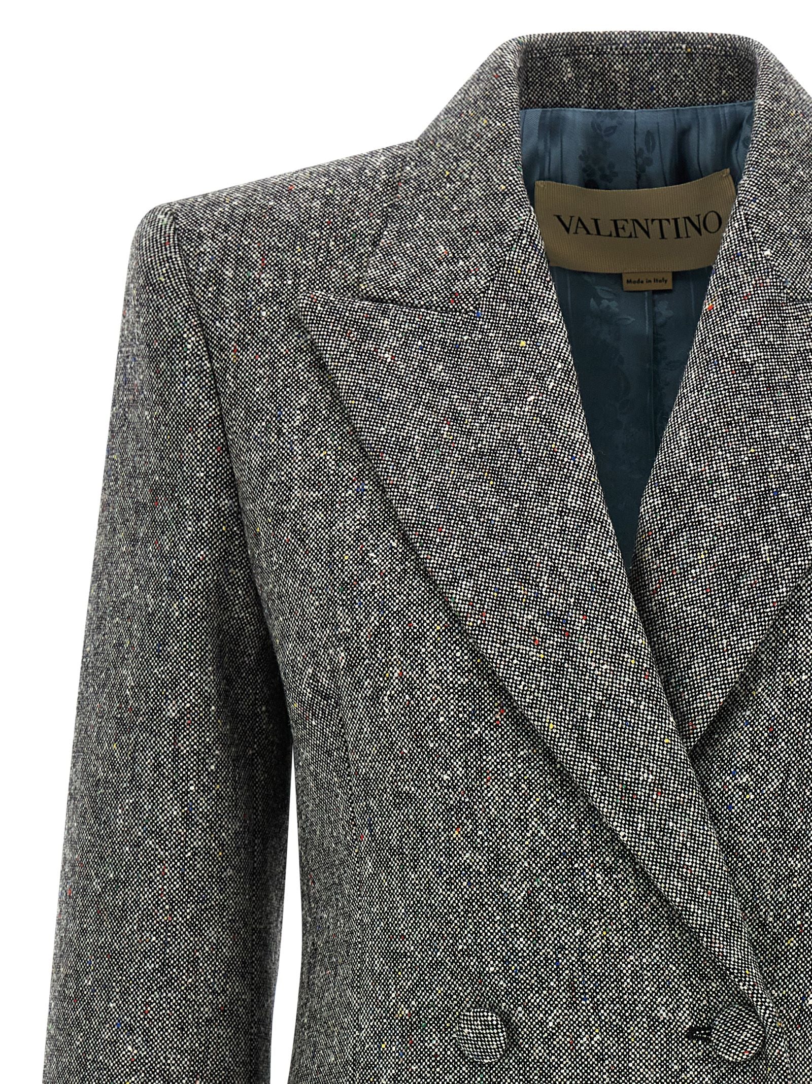 Valentino Garavani double-breasted blazer Gray Virgin Wool Blazer, Suits