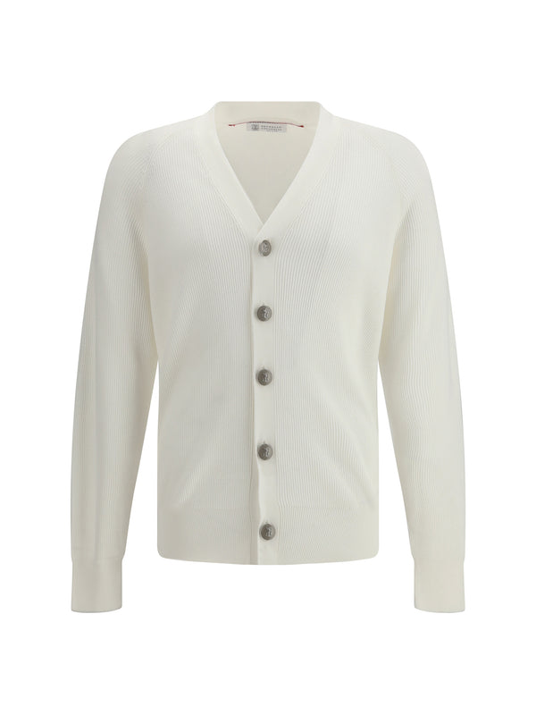 Brunello Cucinelli 100% Cotton cardigan in white